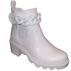 Steve Madden Amulet-C Bootie All White Women's Size 7M